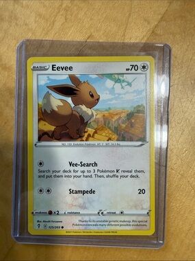 Pokemon Eevee Card — Yellow Border